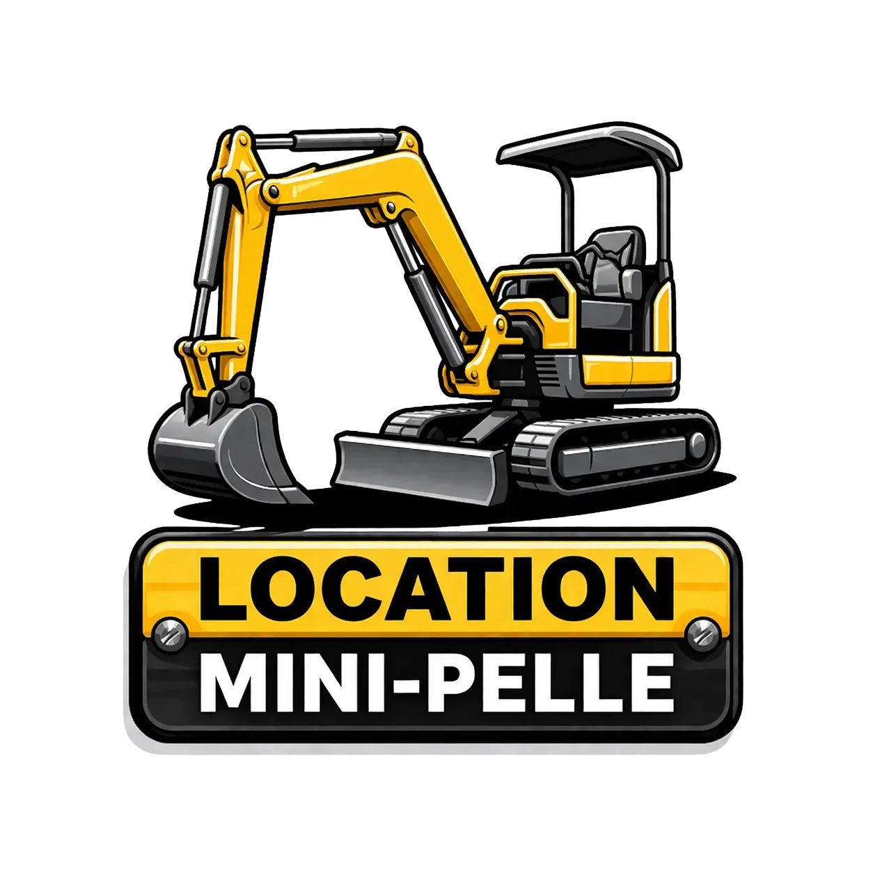 Illustration mini pelle terrassement